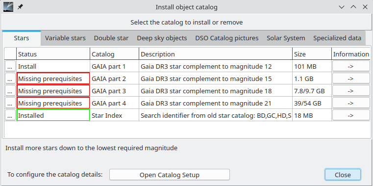 Install GAIA DR3