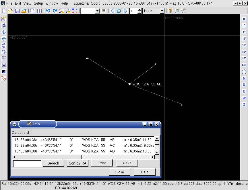 New multiple stars representation