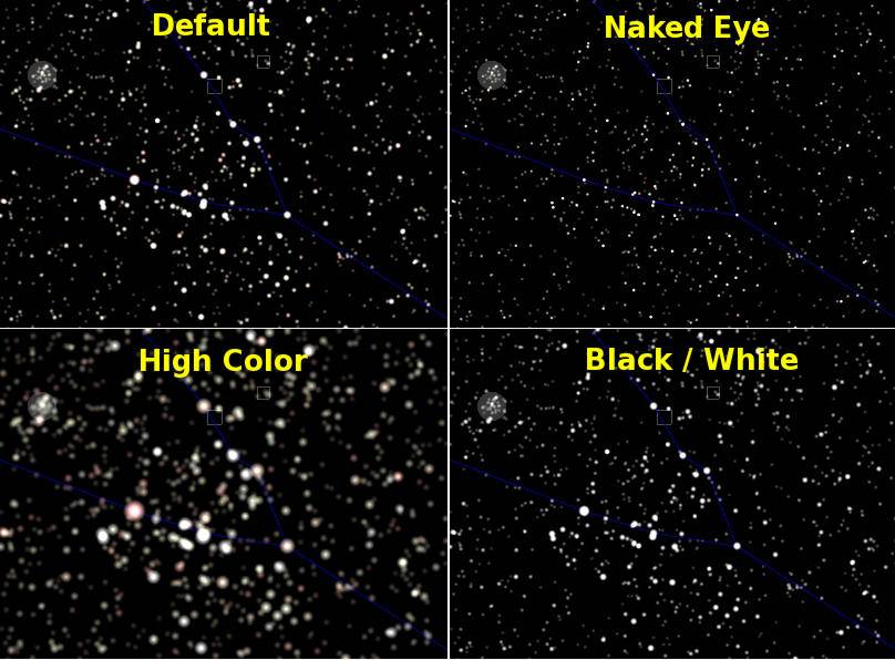 mproved star display, all intermediate combination are possible