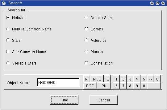 Search dialog